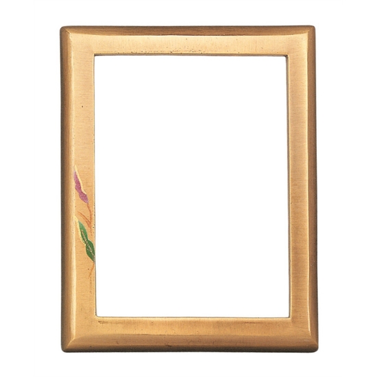 Picture of Decorated rectangular photo frame - Olpe Anturium line - Bronze