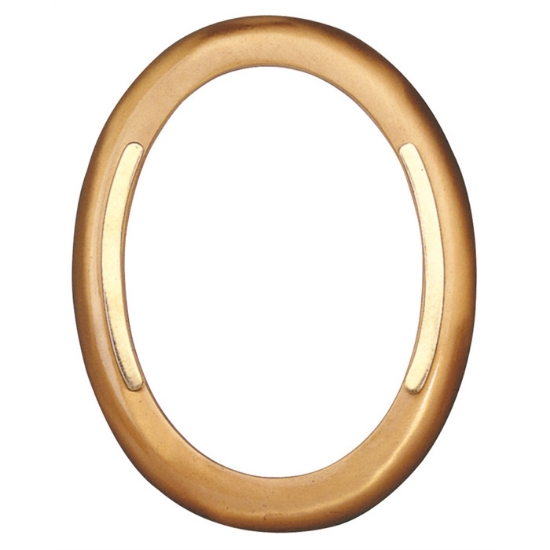 Picture of Oval photo frame with gold decoration - Cotile Line - Bronze
