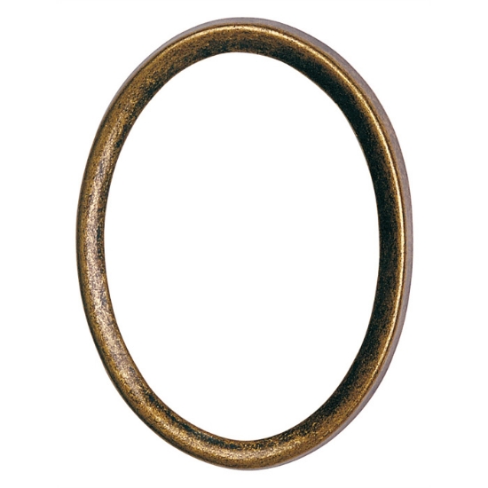 Immagine di Cornice porta-foto ovale bordo sottile - Finitura bronzo glitter - Linea Pisside - Bronzo