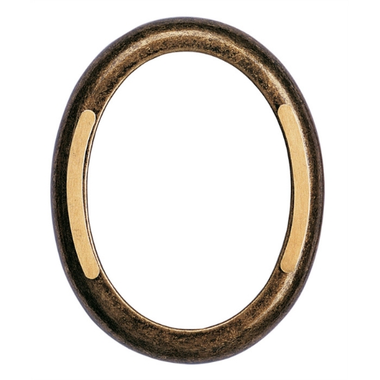 Image sur Cadre photo ovale à décor bronze - Finition Glitter - Ligne Cotile - Bronze