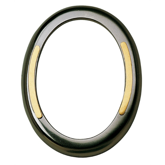 Picture of Moldura oval mercúrio com aplicação em ouro