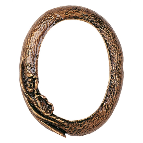 Picture of Oval photo frame - Keliche Line - Lost wax bronze