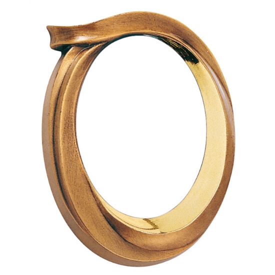 Picture of Moldura oval com acabamento em ouro