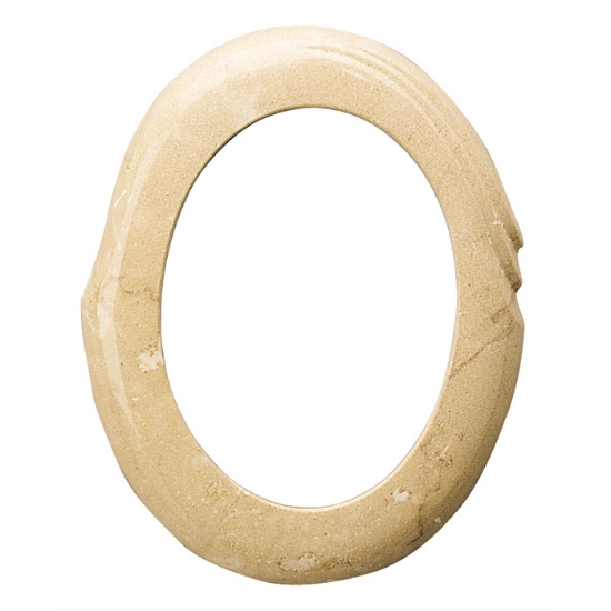 Immagine di Cornice porta-foto ovale - Finitura marmo Botticino - Linea Olla - Bronzo
