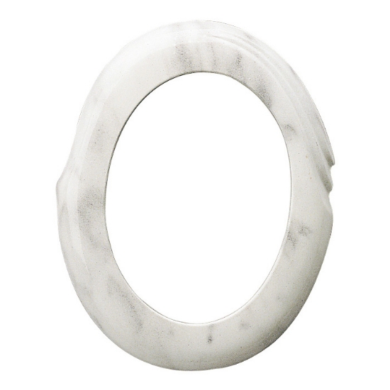 Immagine di Cornice porta-foto ovale - Finitura marmo Carrara - Linea Olla - Bronzo