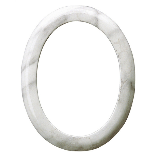 Immagine di Cornice porta-foto ovale - Finitura marmo Carrara - Linea Cotile - Bronzo
