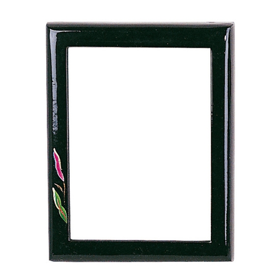 Picture of Rectangular photo frame - Decorated black finish - Olpe Nero Anturium line - Bronze