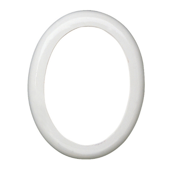 Immagine di Cornice porta-foto ovale finitura bianca - Linea Olpe - Bianco