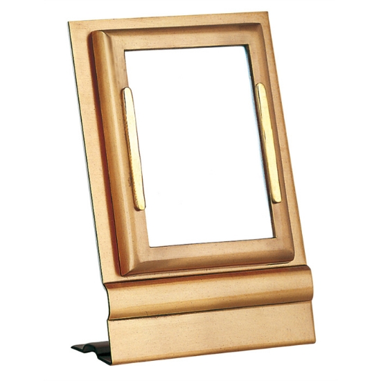 Picture of Rectangular photo frame with golden decoration - Ground mounting - Cotile line - Bronze