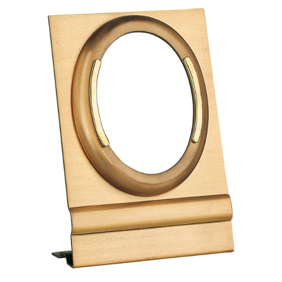 Picture of Oval photo frame with gold decoration - Ground mounting - Cotile line - Bronze