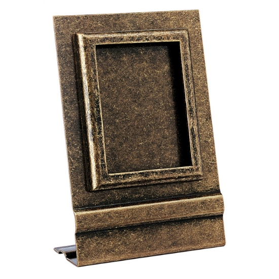 Immagine di Cornice porta-foto rettangolare - Finitura bronzo glitter - Montaggio a terra - Linea Pelike - Bronzo