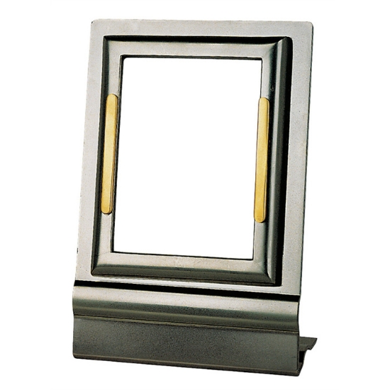 Image sur Cadre photo rectangulaire - Finition mercure avec décoration dorée - Montage au sol - Ligne Cotile - Bronze