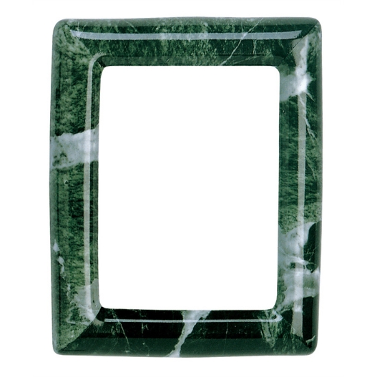 Immagine di Cornice porta-foto rettangolare - Finitura marmo Verde Alpi - Porcellana