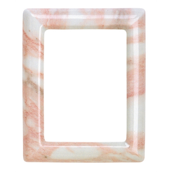 Image sur Cadre photo rectangulaire - Finition marbre rose - Porcelaine