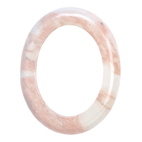 Picture of Oval photo frame - Pink marble finish - Porcelain