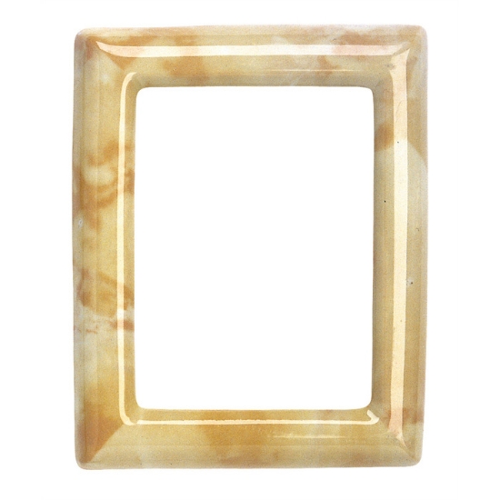 Immagine di Cornice porta-foto rettangolare - Finitura marmo Onice - Porcellana