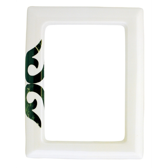Imagen de Marco de fotos rectangular - Liberty Línea, acabado mármol Verde alpes - Porcelana