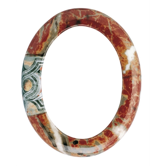 Immagine di Cornice porta-foto ovale - Linea romana - Porcellana