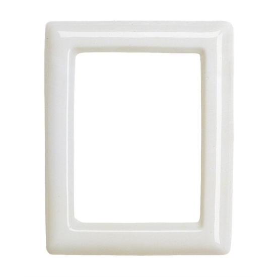 Cornice porta-foto rettangolare bianca - Porcellana. Real Votiva Store