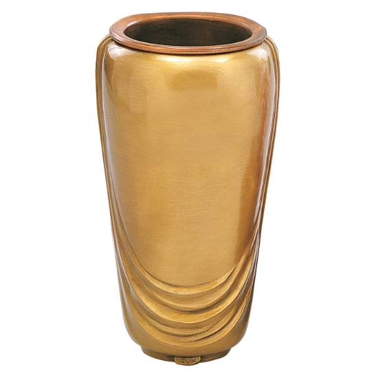 Image sur Vase à fleurs pour pierre tombale - Ligne Pelike - Bronze