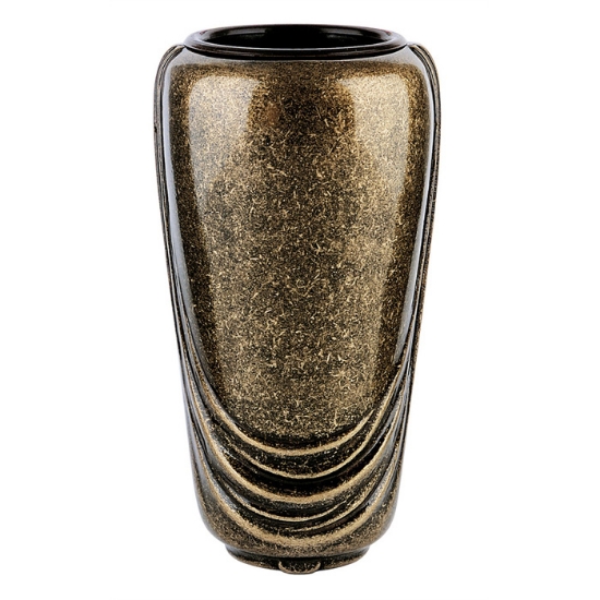Immagine di Vaso portafiori per lapide - Linea Pelike - Bronzo glitter