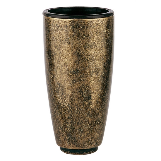 Immagine di Vaso portafiori per lapide - Linea Pisside - Bronzo glitter