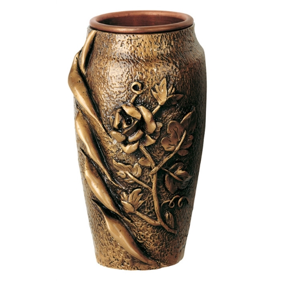 Image sur Vase à fleurs pour pierre tombale - Ligne Keliche - Bronze