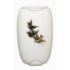 Immagine di Vaso portafiori per lapide - Linea Olpe bianco con colombe - Bronzo