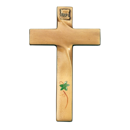 Imagen de Cruz de bronce para lápidas decoradas - Línea Olpe Edera
