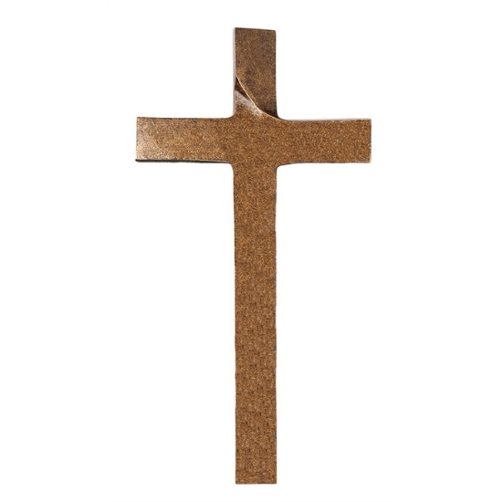 Immagine di Croce grande semplice in bronzo glitter