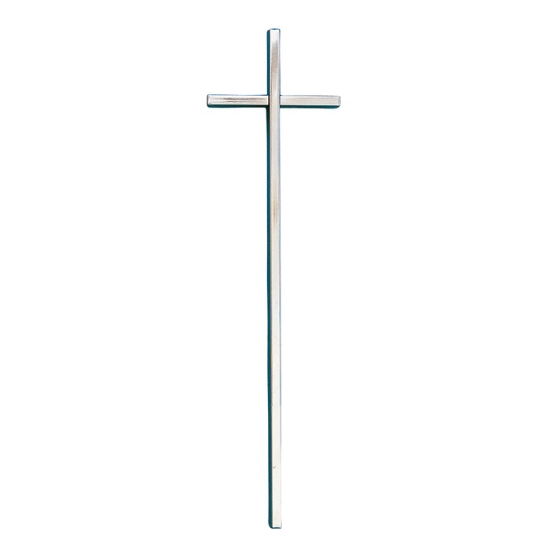 Immagine di Croce in acciaio per lapidi e cappelle cimiteriali - Sezione rettangolare