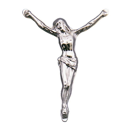 Immagine di Crocifisso piccolo in acciaio per lapidi senza croce