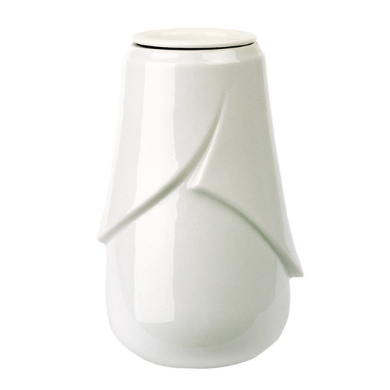 Image sur Vase à orchidée pour pierre tombale - Victoria Blanc - Porcelaine