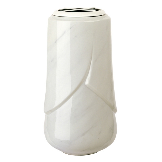 Picture of Large flower vase for tombstone or cemetery monument - Victoria Carrara line - Porcelain