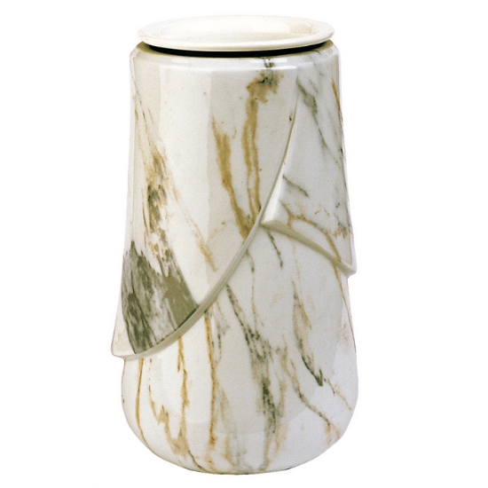 Image sur Vase à fleurs pour pierre tombale - Ligne Victoria Apuania - Porcelaine