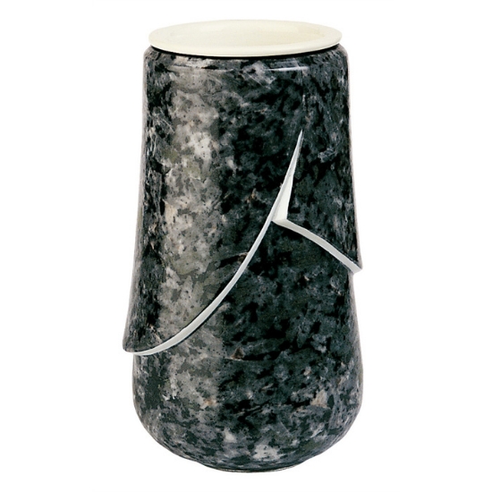Image sur Vase à fleurs pour pierre tombale - Ligne Victoria Labrador - Porcelaine