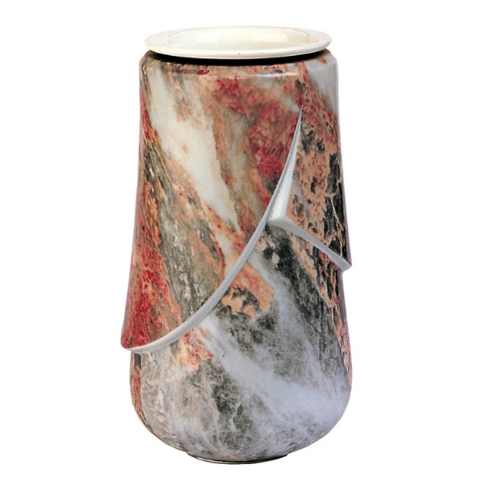 Image sur Vase à fleurs pour niches cinéraires et ossuaires - Ligne Victoria Pearl - Porcelaine