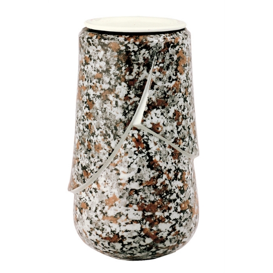 Image sur Vase à fleurs pour niches cinéraires et ossuaires - Ligne Victoria Beta - Porcelaine