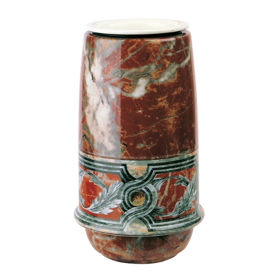 Image sur Vase à fleurs pour pierre tombale - Ligne Saturne romaine - Porcelaine