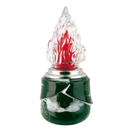 Immagine di Lampada votiva per lapidi - Linea Victoria Marmo Verde Alpi - Porcellana