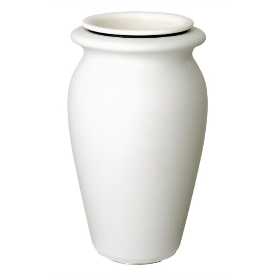 Immagine di Vaso portafiori per lapide - Linea Venere bianco - Porcellana
