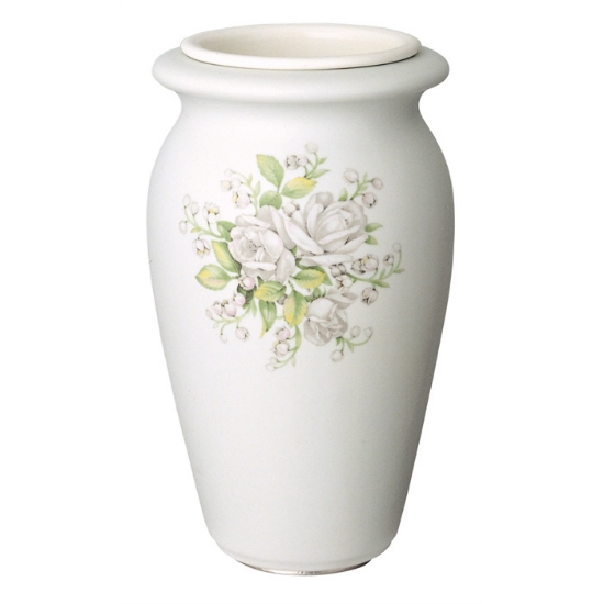 Image sur Vase à fleurs pour pierre tombale - Ligne Venere souvenirs - Porcelaine