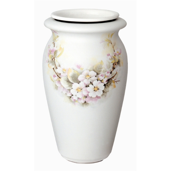 Immagine di Vaso portafiori per lapide - Linea Venere primavera - Porcellana