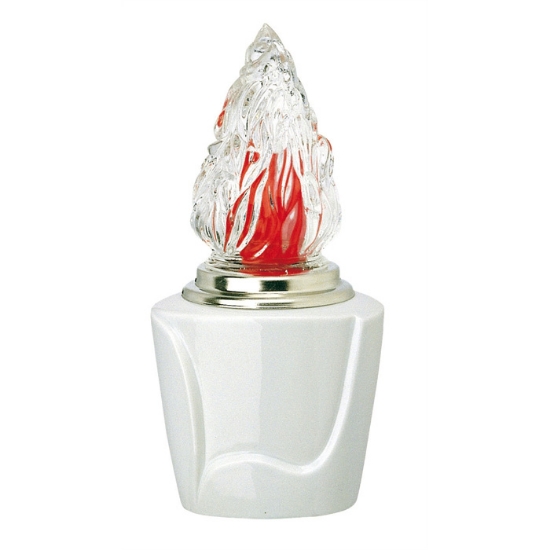 Picture of Votive lamp for gravestones - White Decoration Line - Porcelain