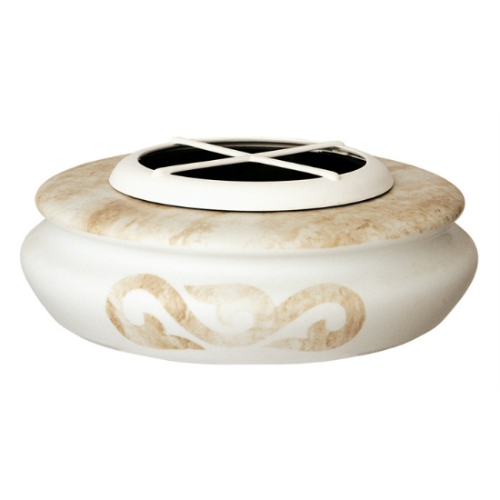 Image sur Vase à fleurs à encastrer pour tombes au sol ou étagères - Ligne Venus étrusque - Porcelaine