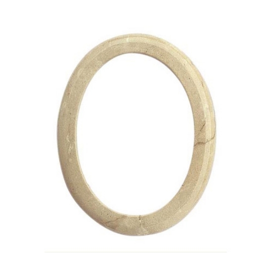 Picture of Oval bronze photo frame - Botticino marble finish