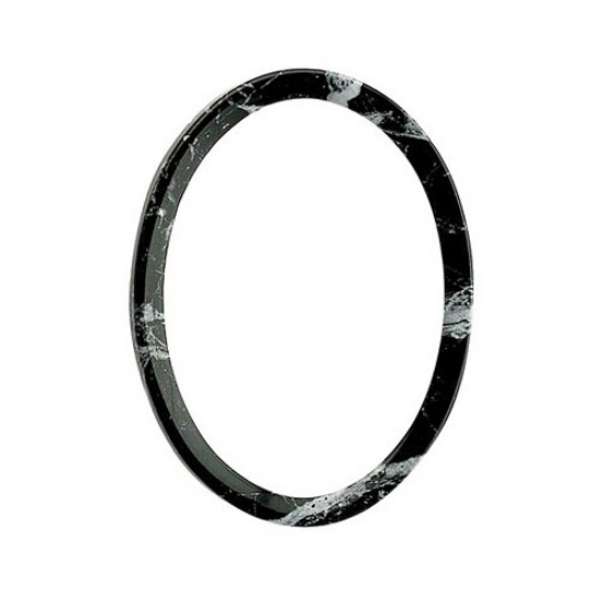 Immagine di Cornice porta-foto ovale in bronzo - Finitura marmo Nero Marquinia - Bordo sottile