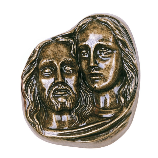 Image sur Plaque avec bas-relief en bronze Glitter pour pierre tombale - Pietà