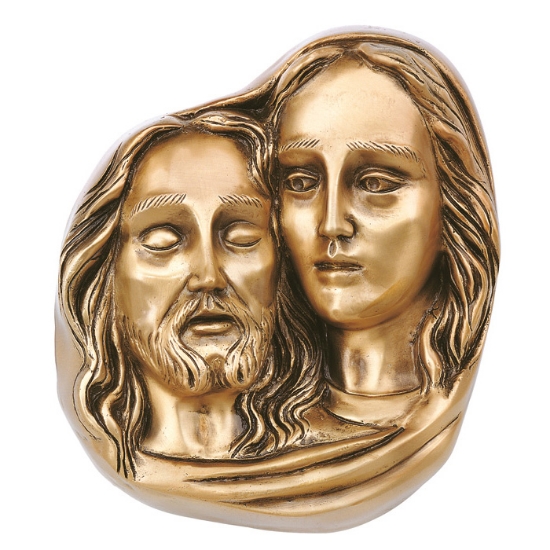 Image sur Plaque avec bas-relief en bronze pour pierre tombale - Pietà