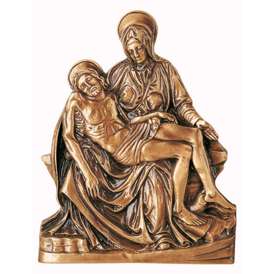 Picture of Plaque with bas-relief in bronze for tombstone - Statue of the Vatican Pietà
